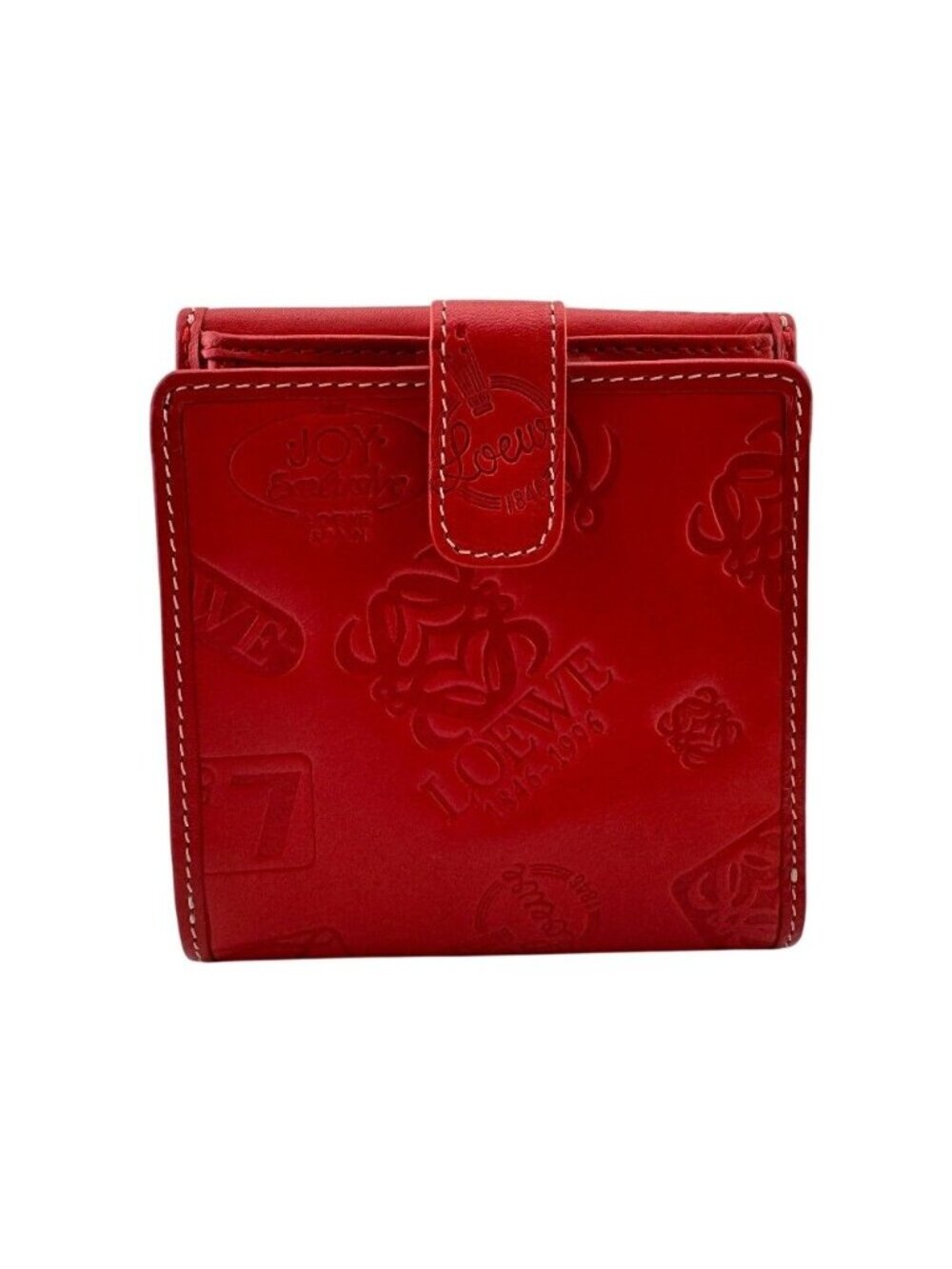 Loewe Logo Icon Anagram Leather Compact Wallet Bifold